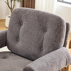 Contemporary Adjustable Gray Chenille Upholstered Accent Chair
