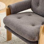 Contemporary Adjustable Gray Chenille Upholstered Accent Chair