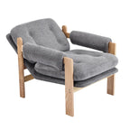 Contemporary Adjustable Gray Chenille Upholstered Accent Chair