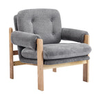 Contemporary Adjustable Gray Chenille Upholstered Accent Chair