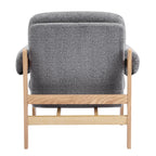 Contemporary Adjustable Gray Chenille Upholstered Accent Chair