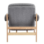 Contemporary Adjustable Gray Chenille Upholstered Accent Chair