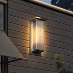 Modern Steel Rectangle LED Outdoor Wall Light Acrylic Shade