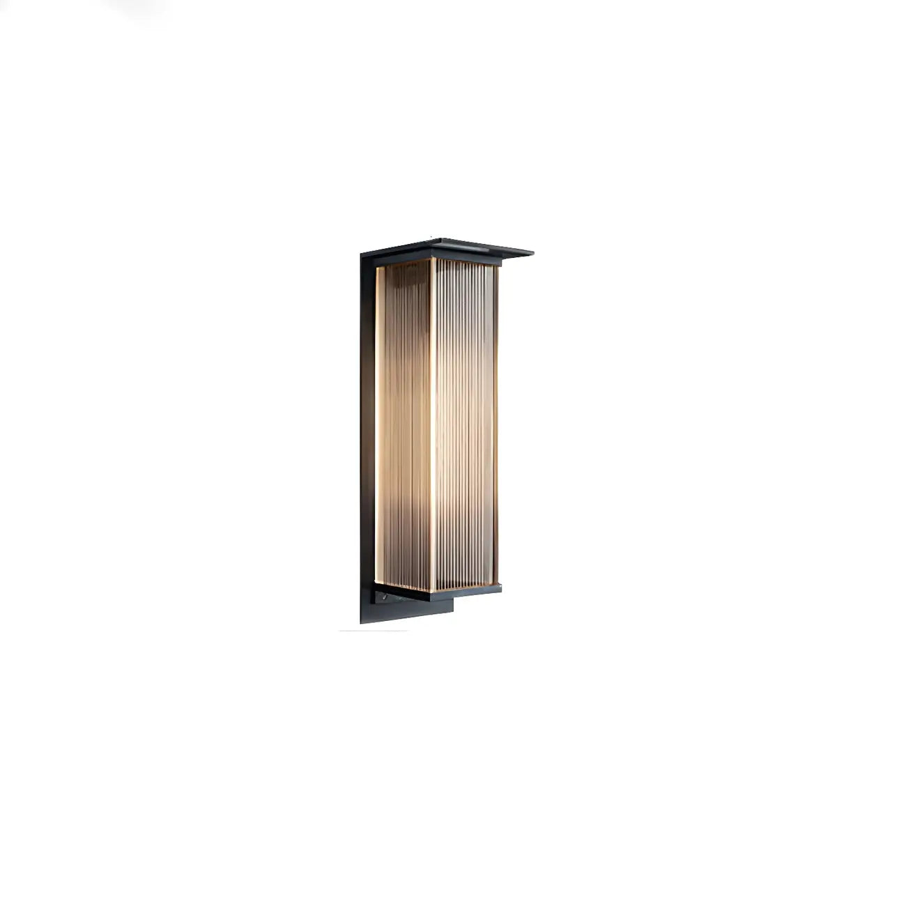 Modern Steel Rectangle LED Outdoor Wall Light Acrylic Shade