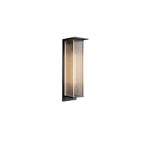Modern Steel Rectangle LED Outdoor Wall Light Acrylic Shade