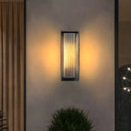Modern Steel Rectangle LED Outdoor Wall Light Acrylic Shade