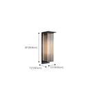 Modern Steel Rectangle LED Outdoor Wall Light Acrylic Shade