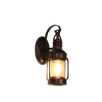 Small Size Outdoor Wall Light Industrial Metal Black Lantern