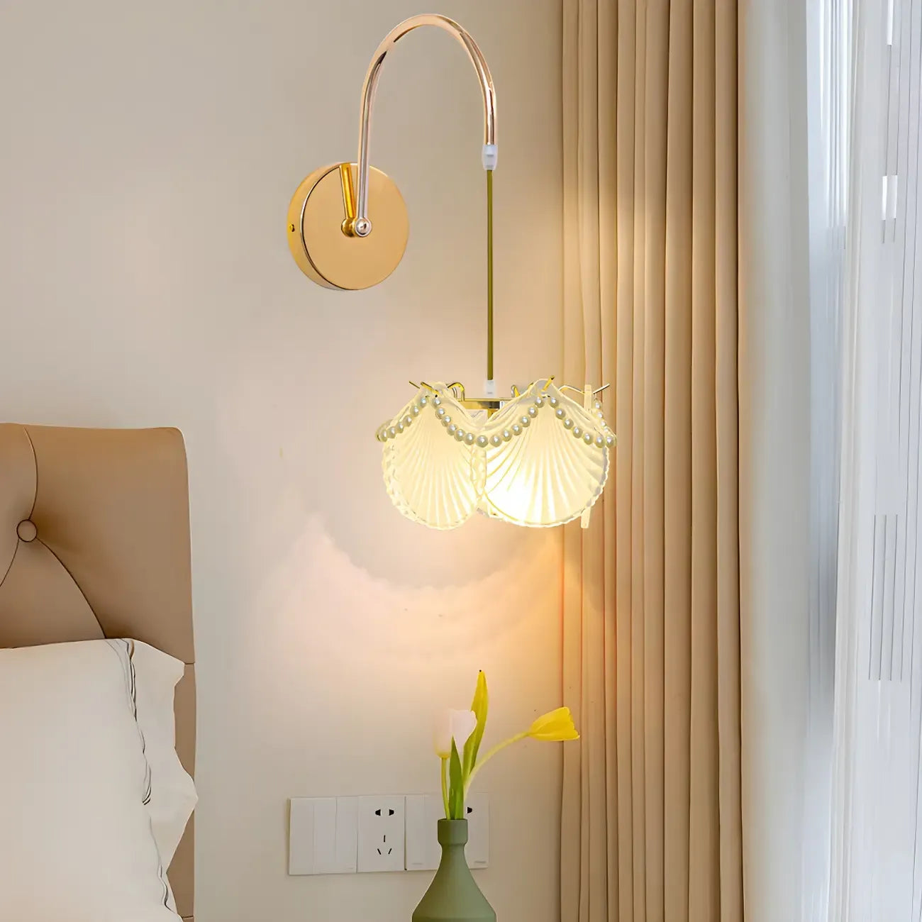 Luxury Gooseneck White Wall Sconce for Living Room Lighting