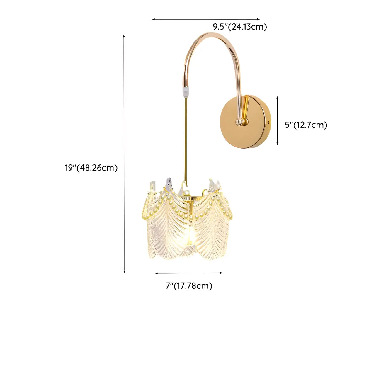 Luxury Gooseneck White Wall Sconce for Living Room Lighting