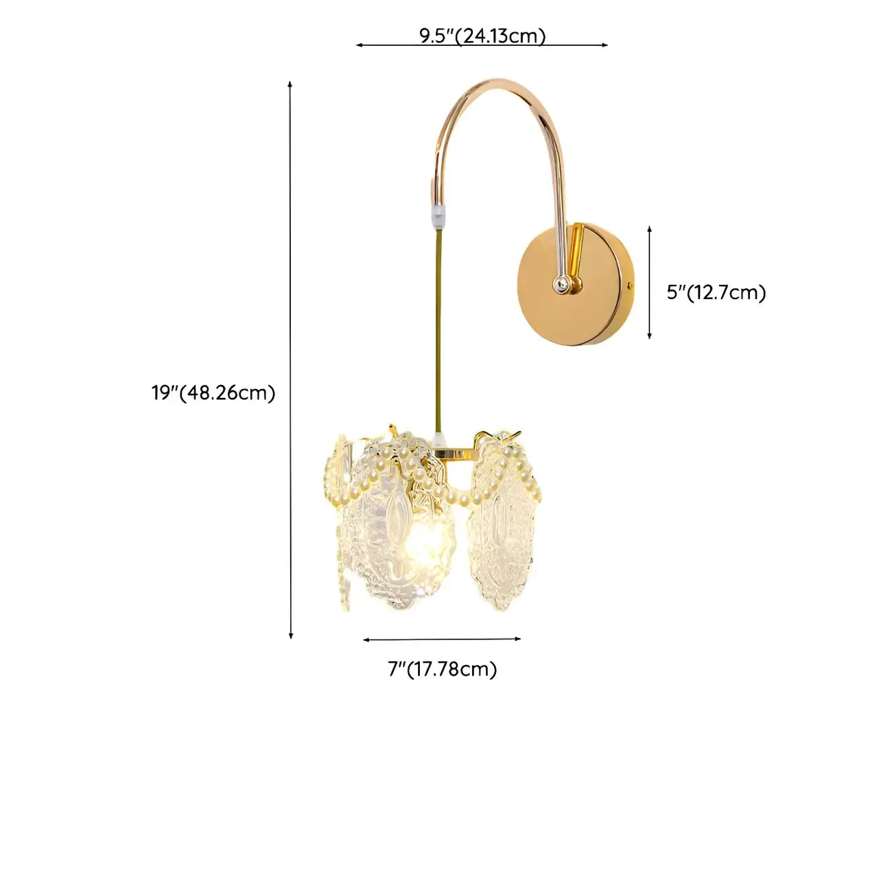 Luxury Gooseneck White Wall Sconce for Living Room Lighting