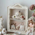 French Country Classic Wall Mount Carved Display Cabinet