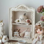 French Country Classic Wall Mount Carved Display Cabinet