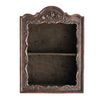 French Country Classic Wall Mount Carved Display Cabinet