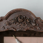 French Country Classic Wall Mount Carved Display Cabinet