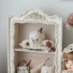 French Country Classic Wall Mount Carved Display Cabinet