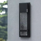 Modern Black Metal Starry Glass Outdoor LED Wall Light