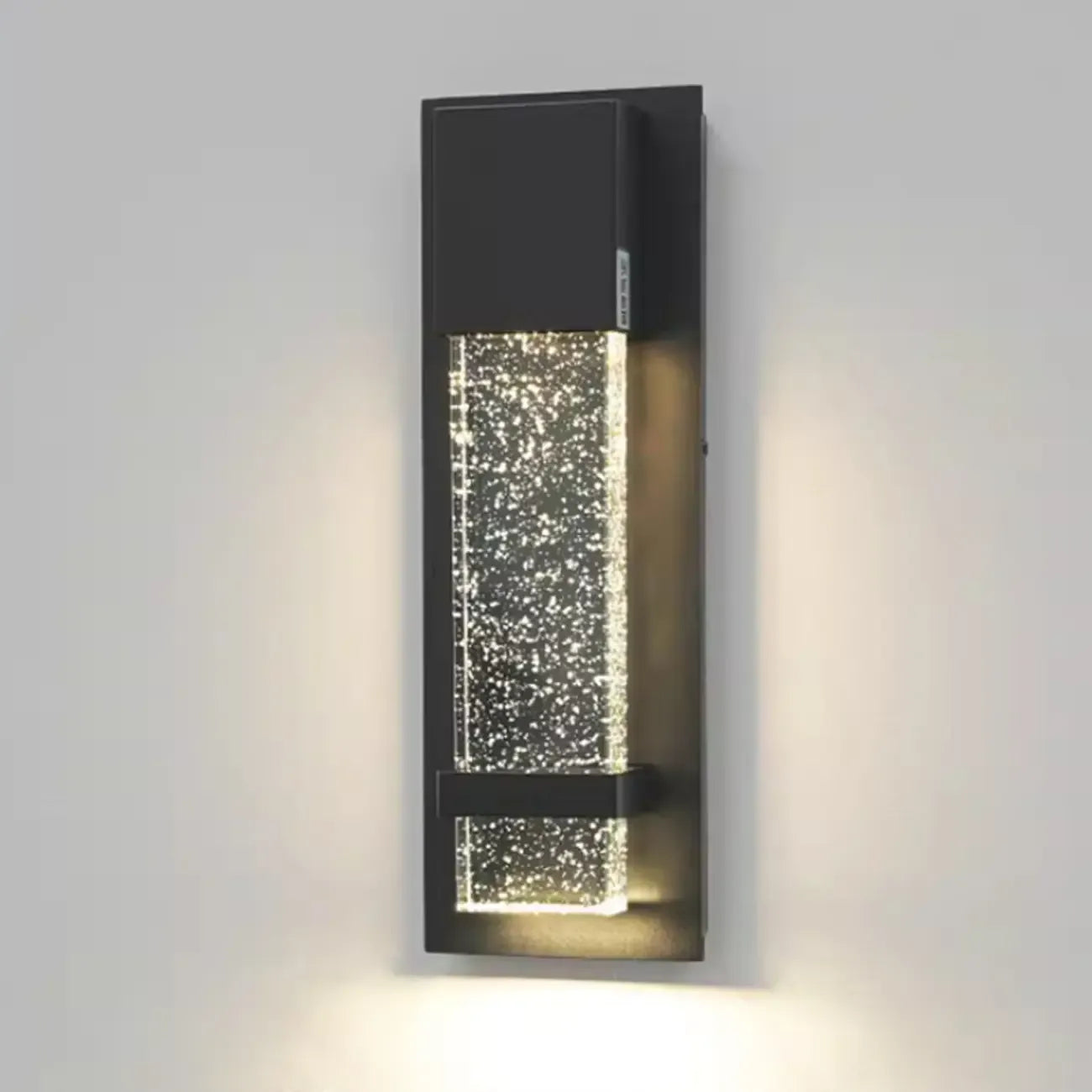 Modern Black Metal Starry Glass Outdoor LED Wall Light