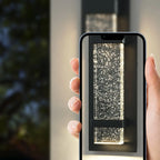 Modern Black Metal Starry Glass Outdoor LED Wall Light