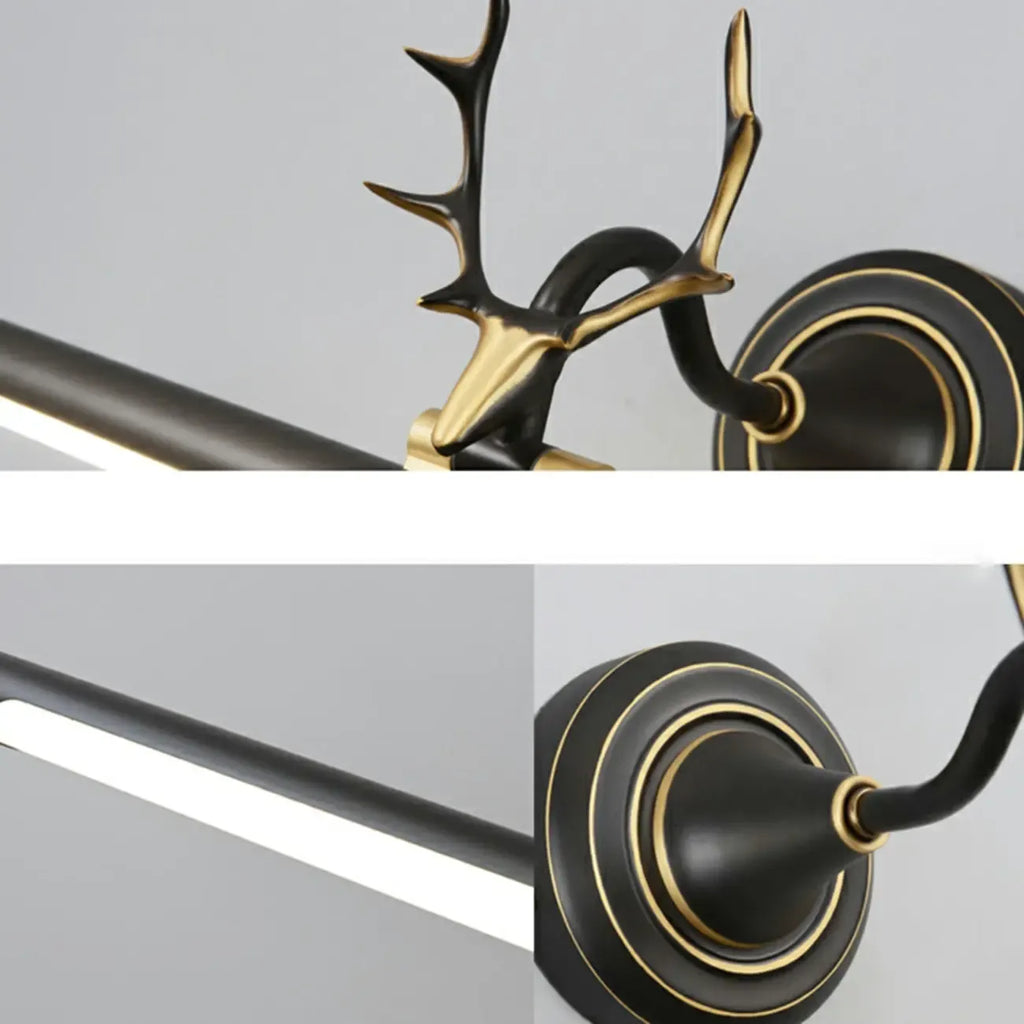 Durable Antler Tube LED Vanity Light with Acrylic Shade for Room