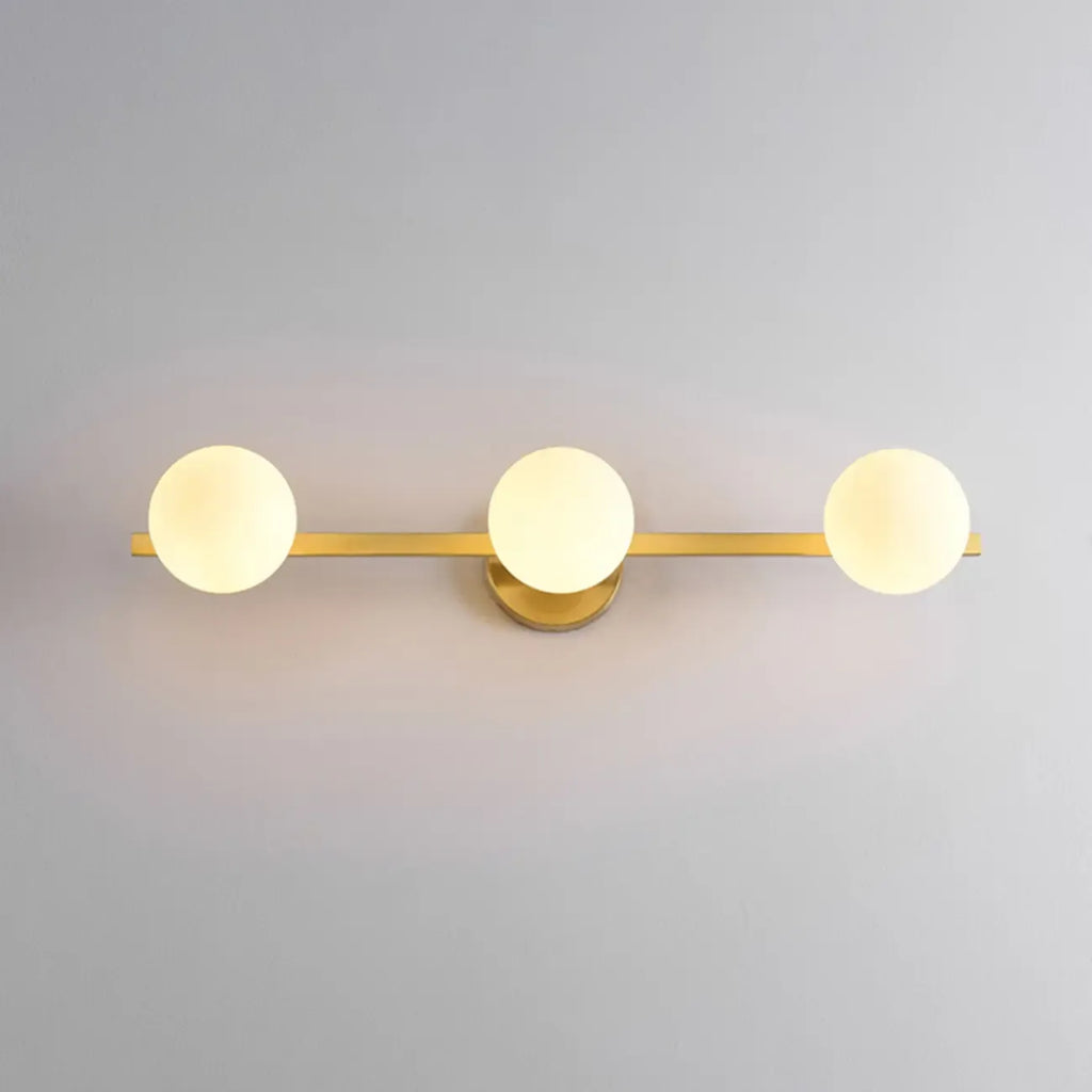 Modern Gold Glass Globe Vanity Light for Bathroom