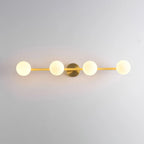 Modern Gold Glass Globe Vanity Light for Bathroom