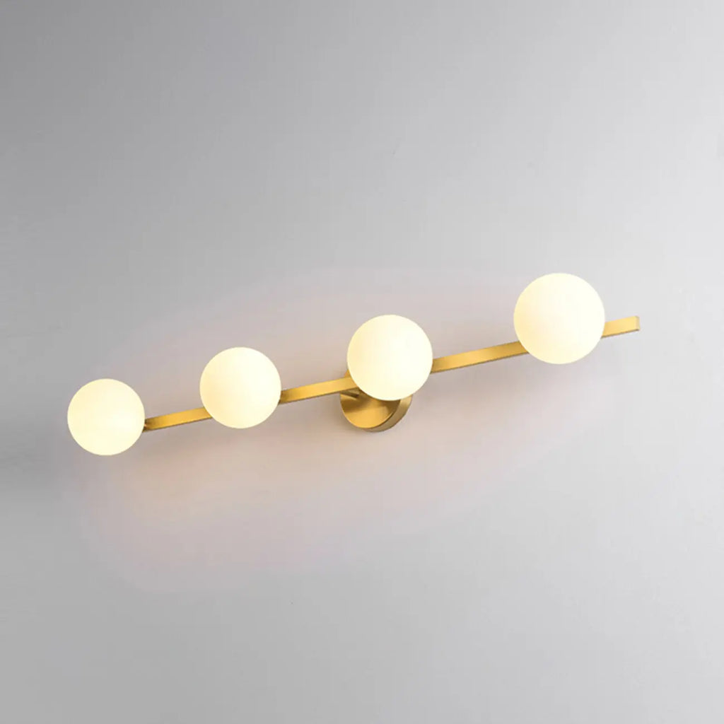 Modern Gold Glass Globe Vanity Light for Bathroom