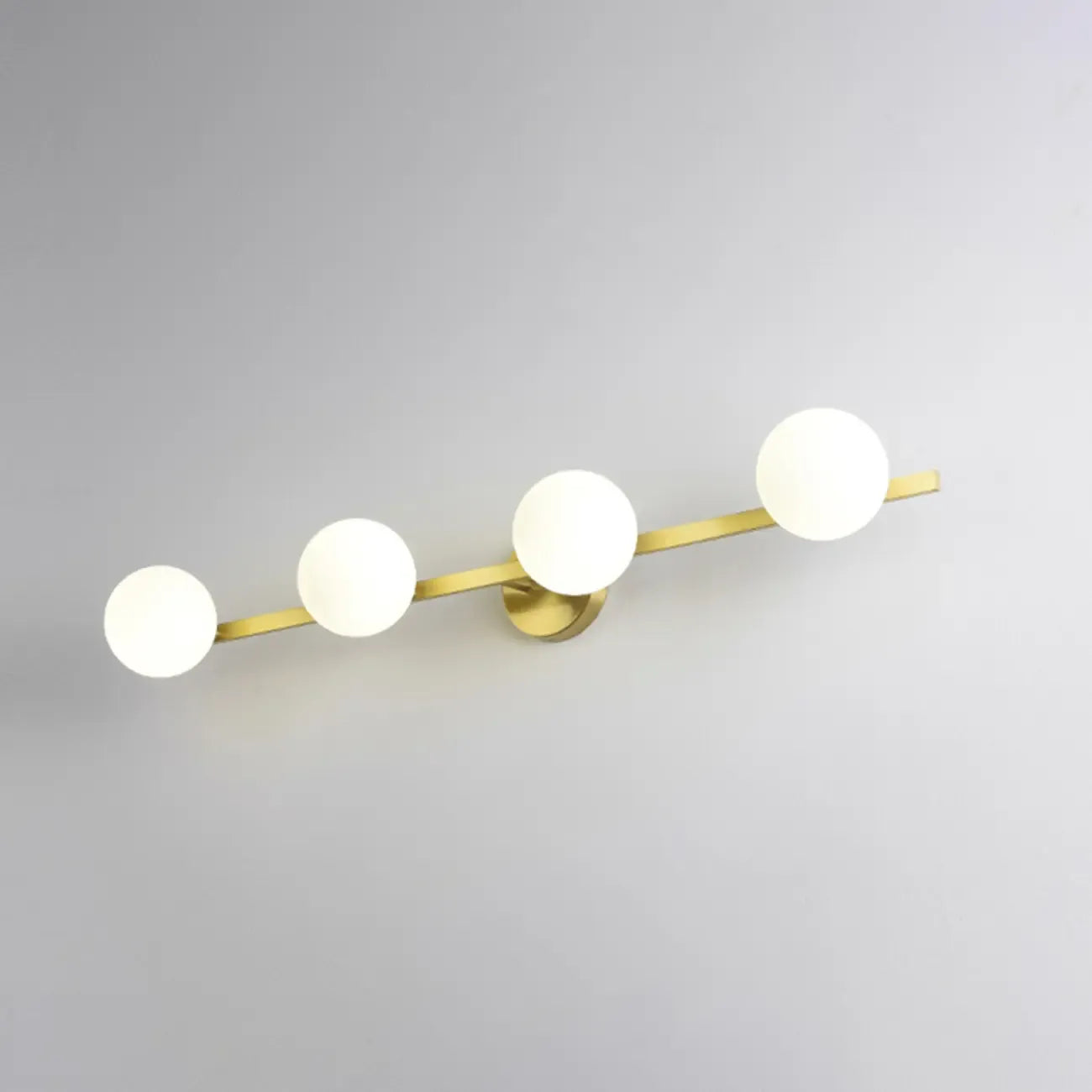 Modern Gold Glass Globe Vanity Light for Bathroom