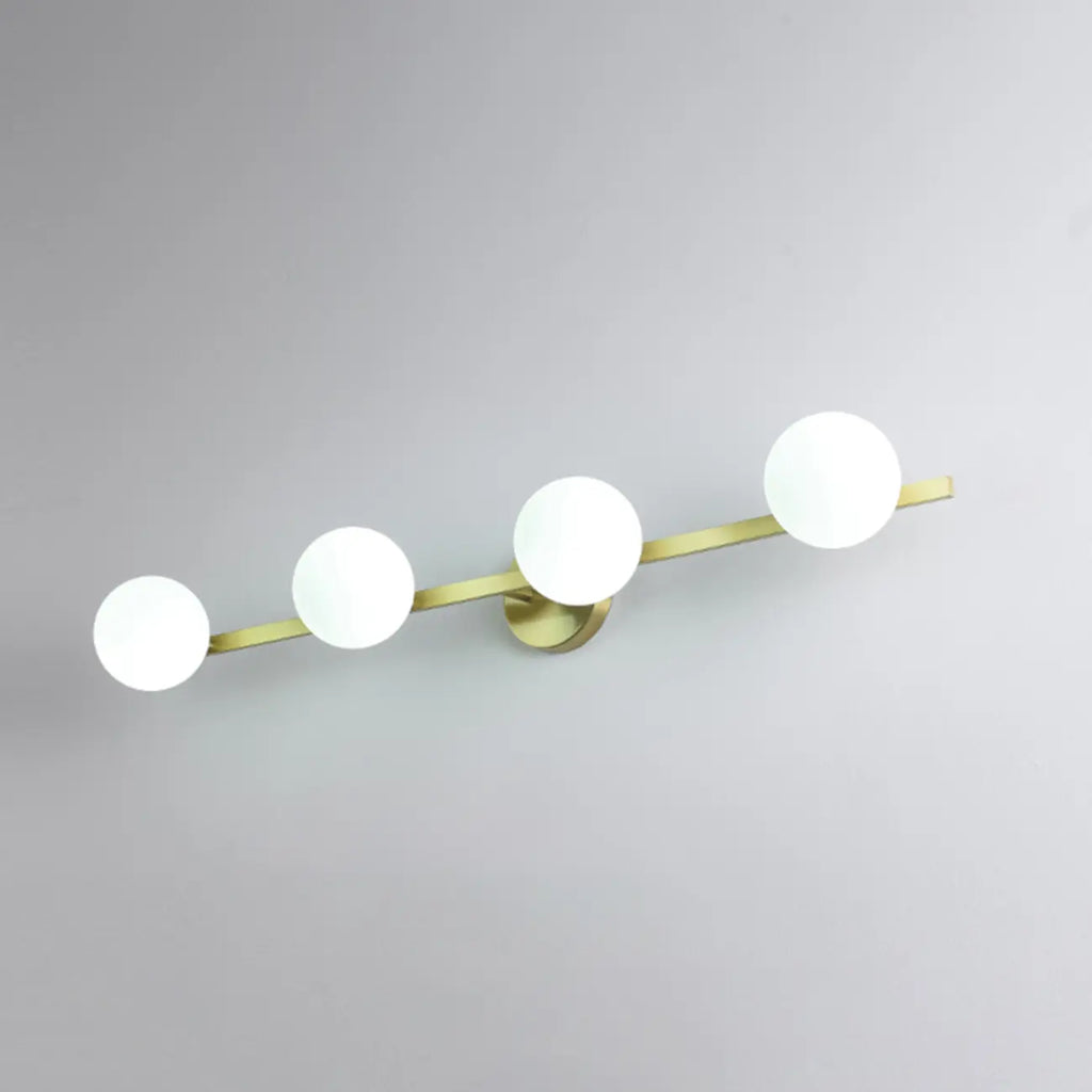 Modern Gold Glass Globe Vanity Light for Bathroom