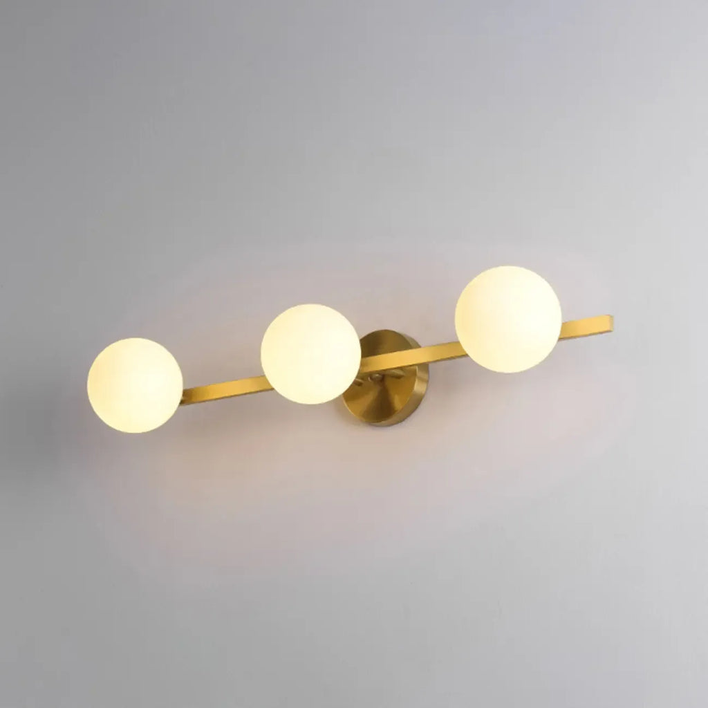Modern Gold Glass Globe Vanity Light for Bathroom