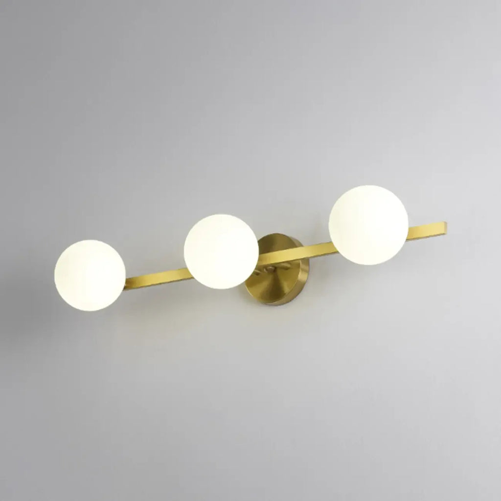 Modern Gold Glass Globe Vanity Light for Bathroom