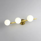 Modern Gold Glass Globe Vanity Light for Bathroom