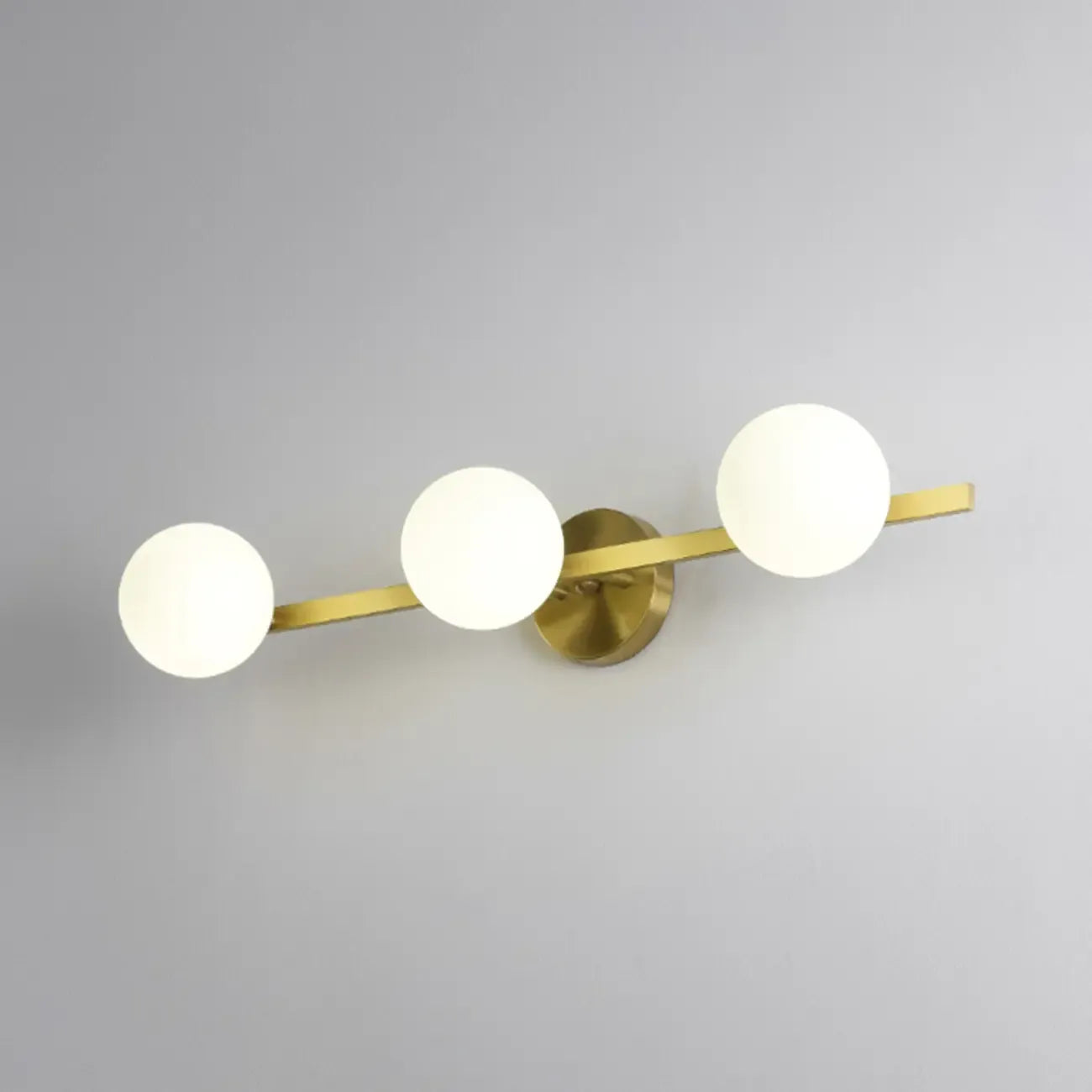 Modern Gold Glass Globe Vanity Light for Bathroom