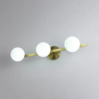 Modern Gold Glass Globe Vanity Light for Bathroom