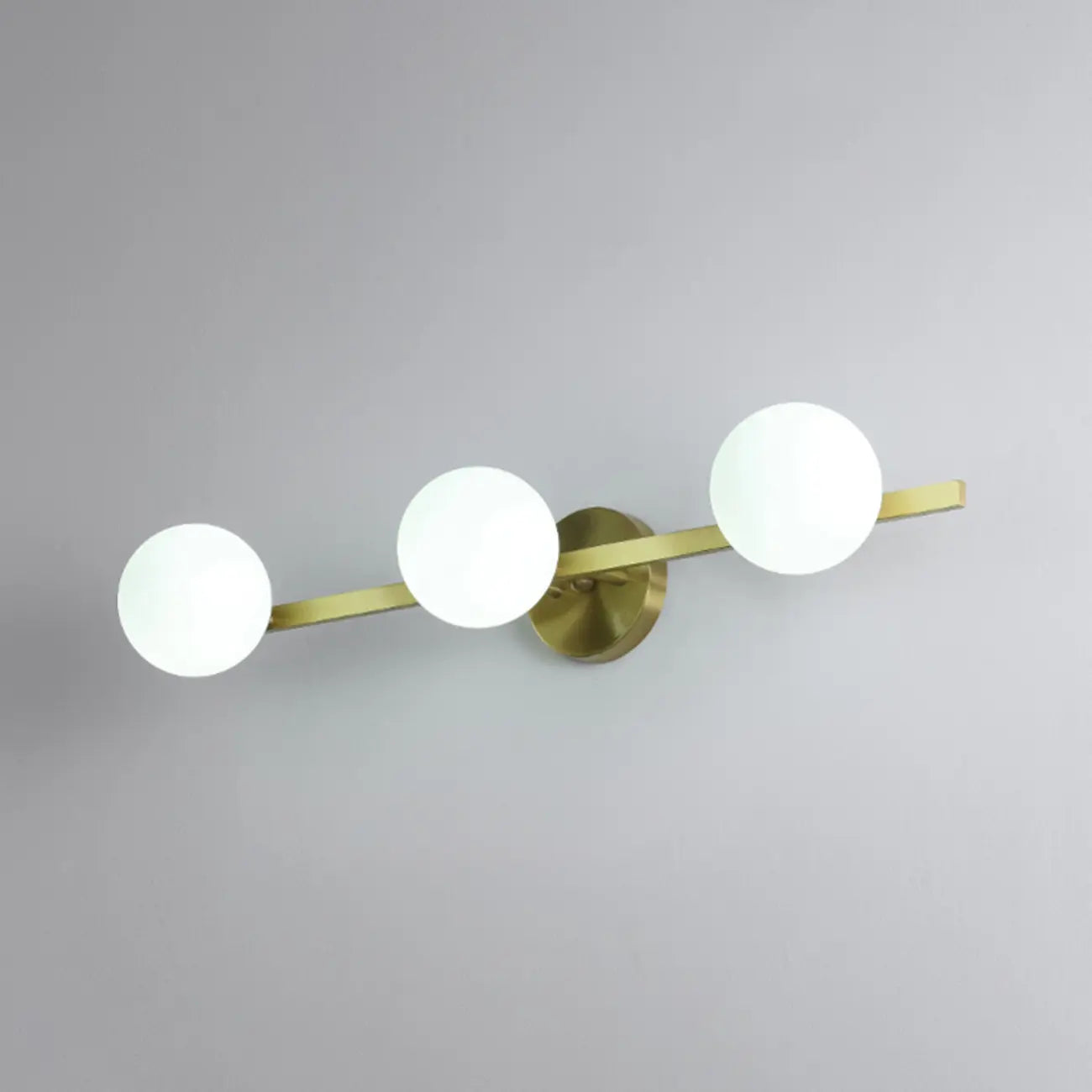 Modern Gold Glass Globe Vanity Light for Bathroom