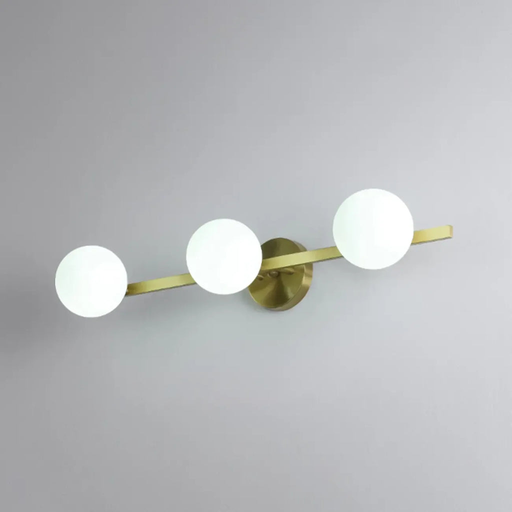 Modern Gold Glass Globe Vanity Light for Bathroom