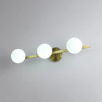Modern Gold Glass Globe Vanity Light for Bathroom