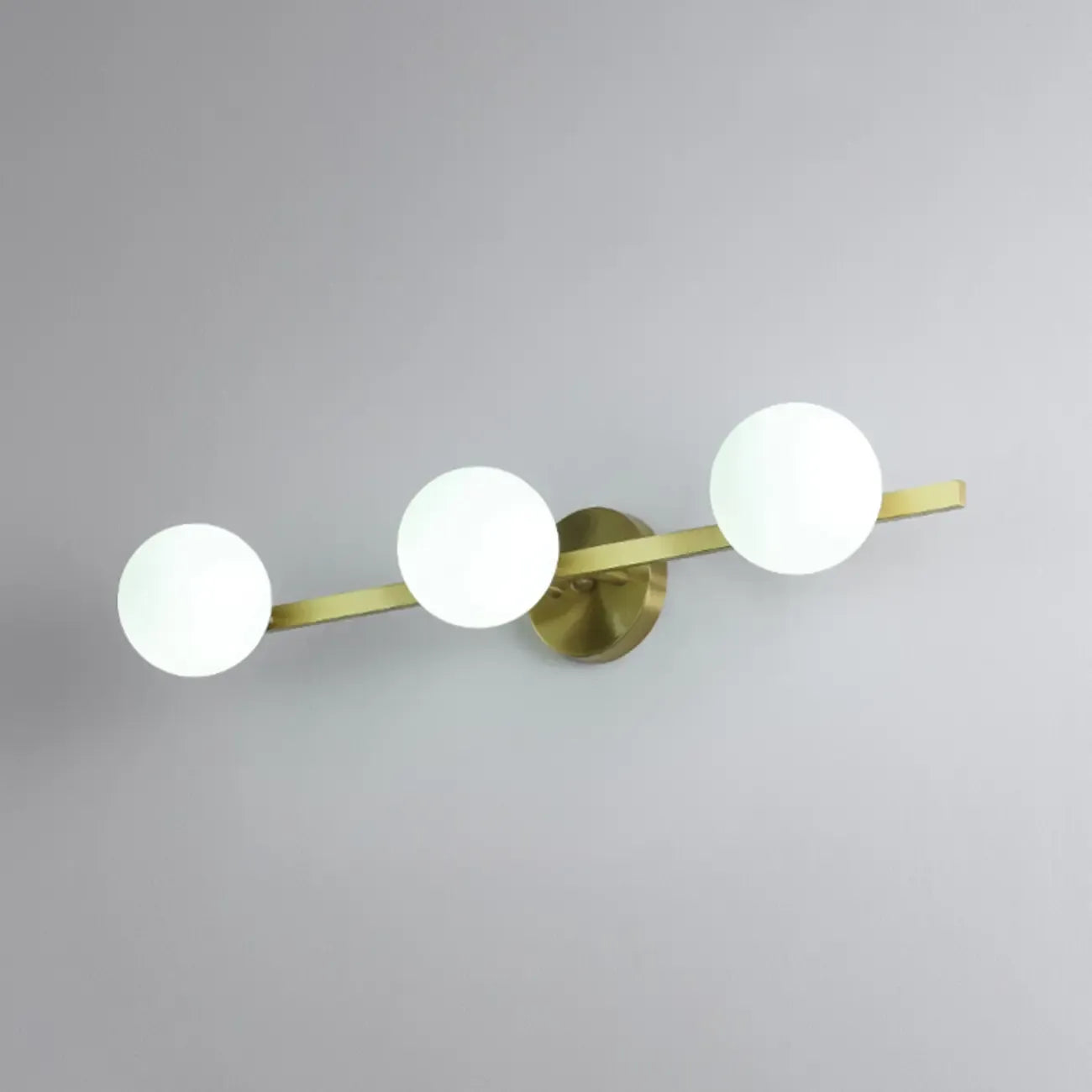 Modern Gold Glass Globe Vanity Light for Bathroom