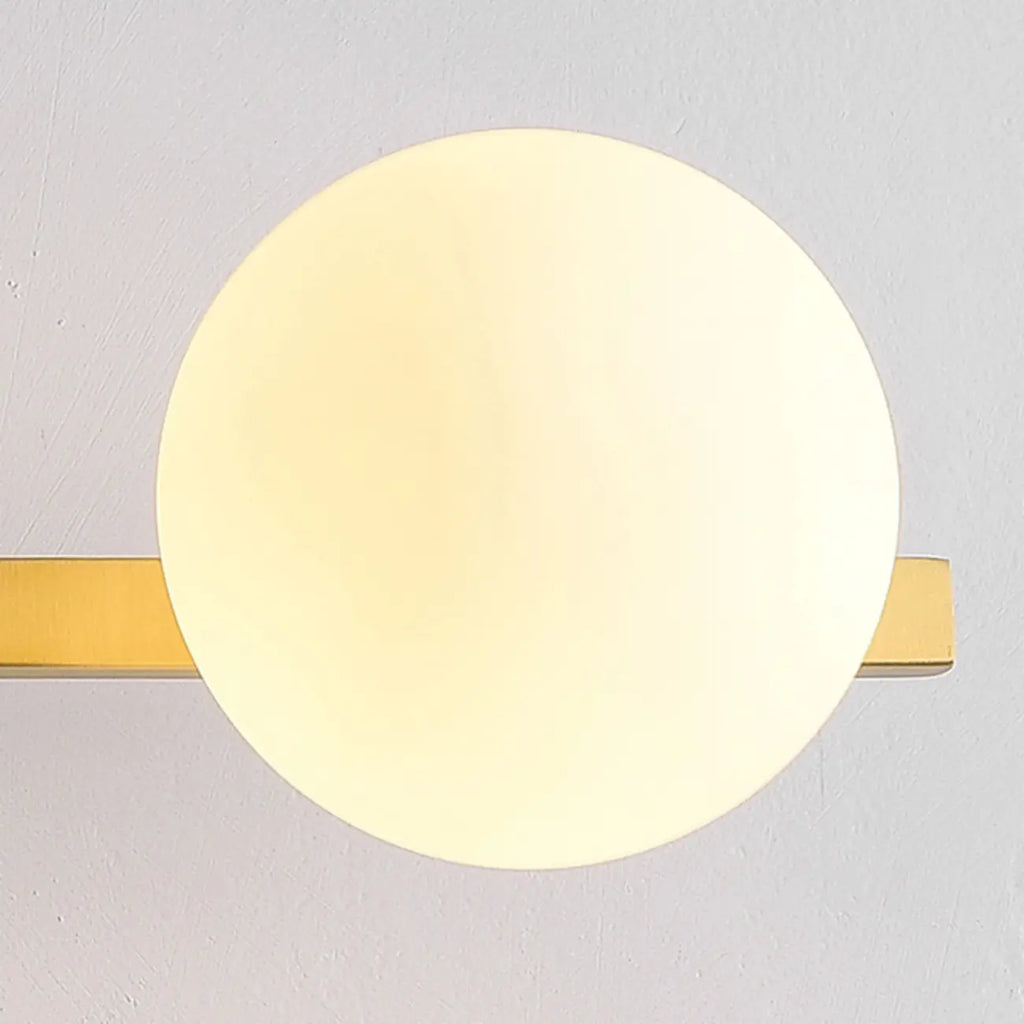 Modern Gold Glass Globe Vanity Light for Bathroom