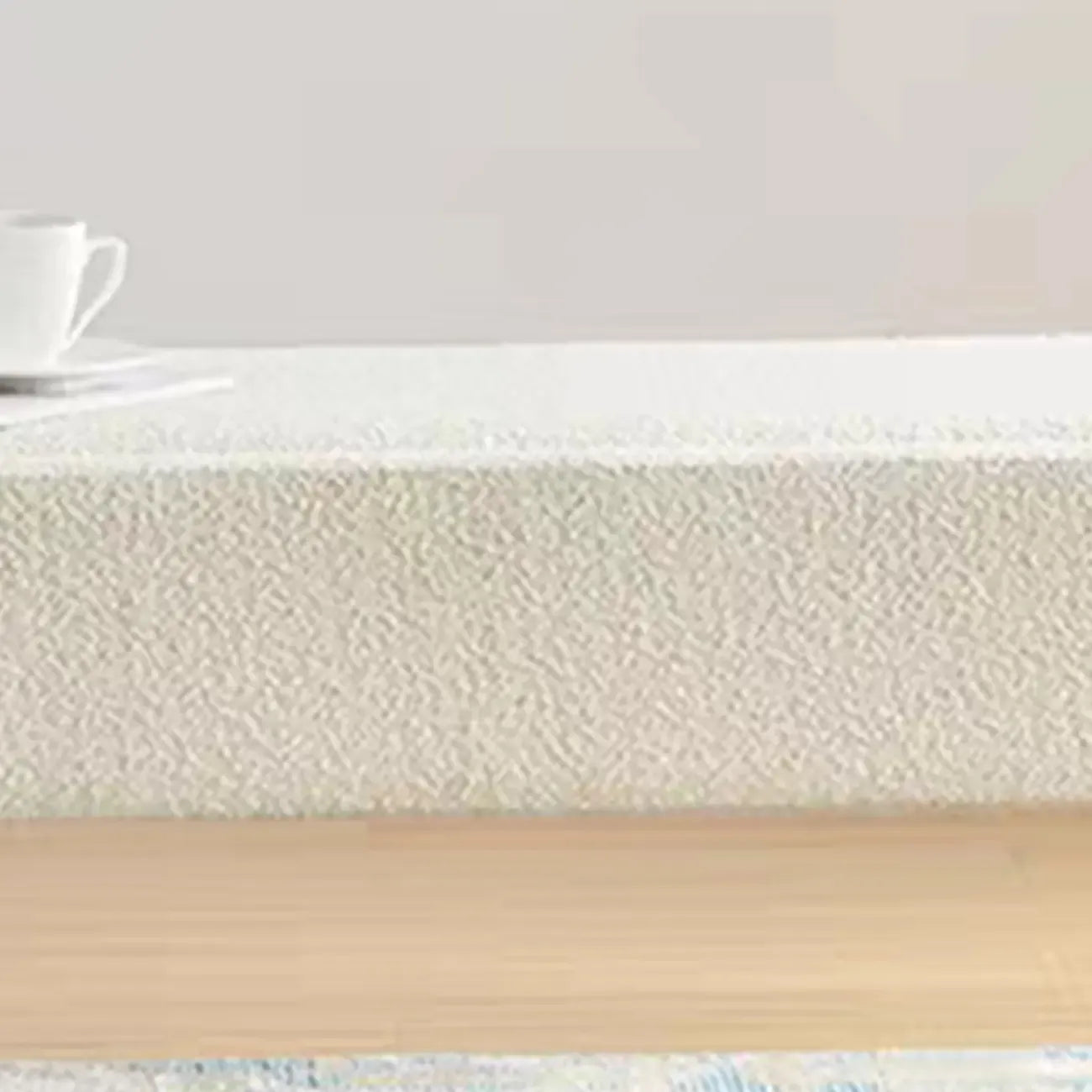 Simple White Upholstered Oval Bedroom Bench