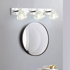 Luxury 3 Heads Silver Vanity Light with Clear Glass for Bathroom