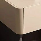 Modern Milky Gray/ White Low Wooden Drawer Nightstand