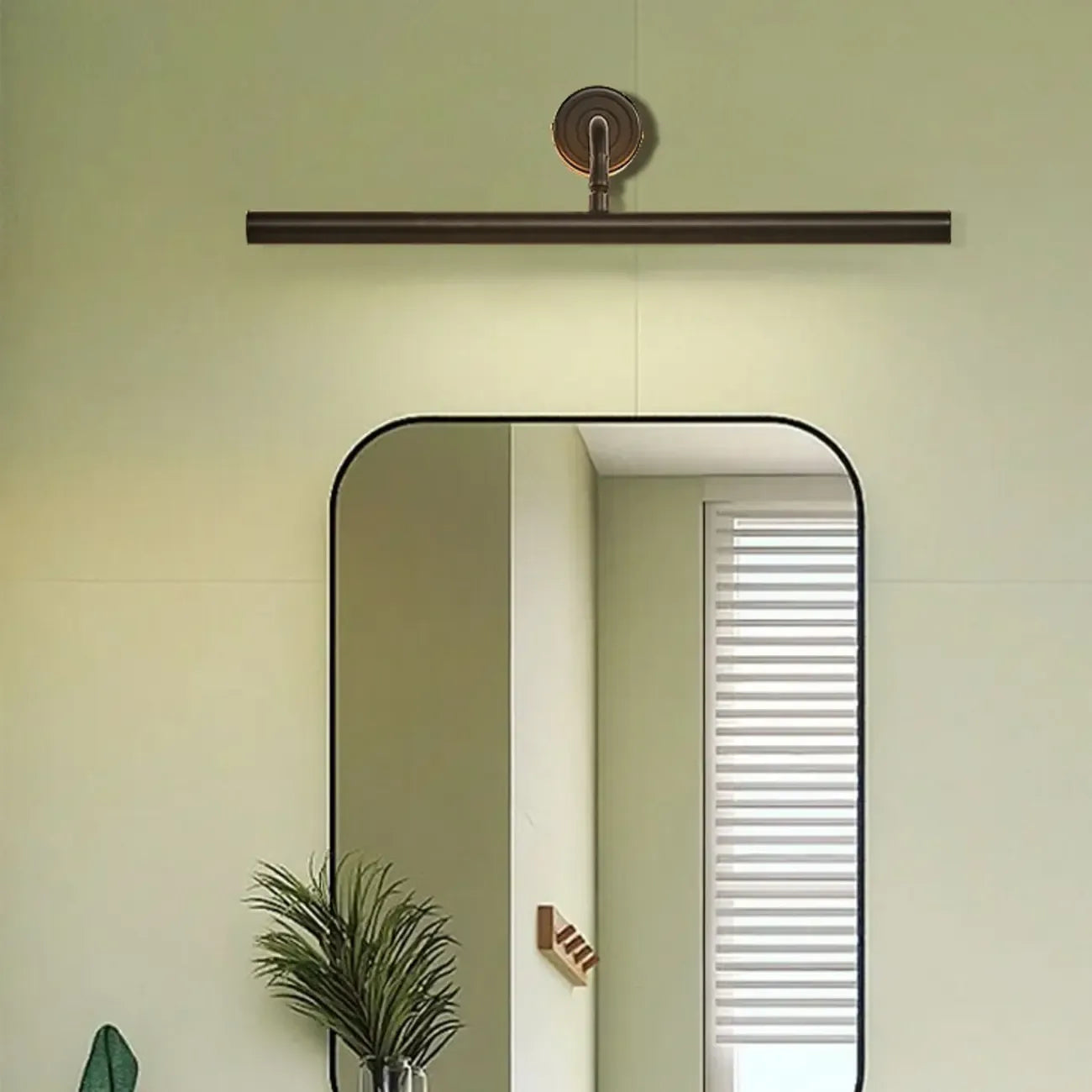 Modern Black Metal LED Bathroom Vanity Light Tube Shade