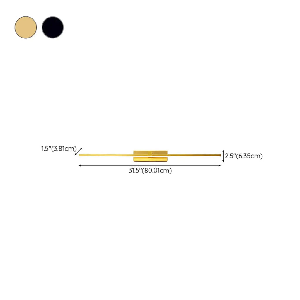 Modern Metal Linear LED Vanity Light with Third Gear Dimming