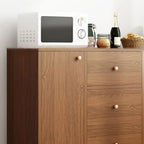 Modish Smooth Brown Wood Storage Cabinet for Kitchen
