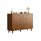 Modish Smooth Brown Wood Storage Cabinet for Kitchen