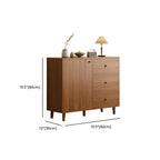 Modish Smooth Brown Wood Storage Cabinet for Kitchen