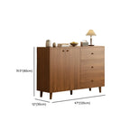 Modish Smooth Brown Wood Storage Cabinet for Kitchen