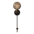Stylish Glass Disc LED Wall Sconce Metal Support for Indoor