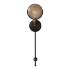 Stylish Glass Disc LED Wall Sconce Metal Support for Indoor